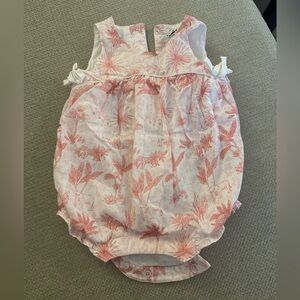 Janie and Jack Pink and White Infant Romper
Baby Safari Toile Bow Romper